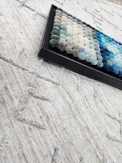 Swirlstone grey flat wave rug