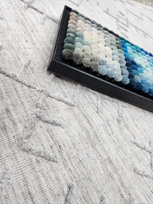 Swirlstone grey flat wave rug