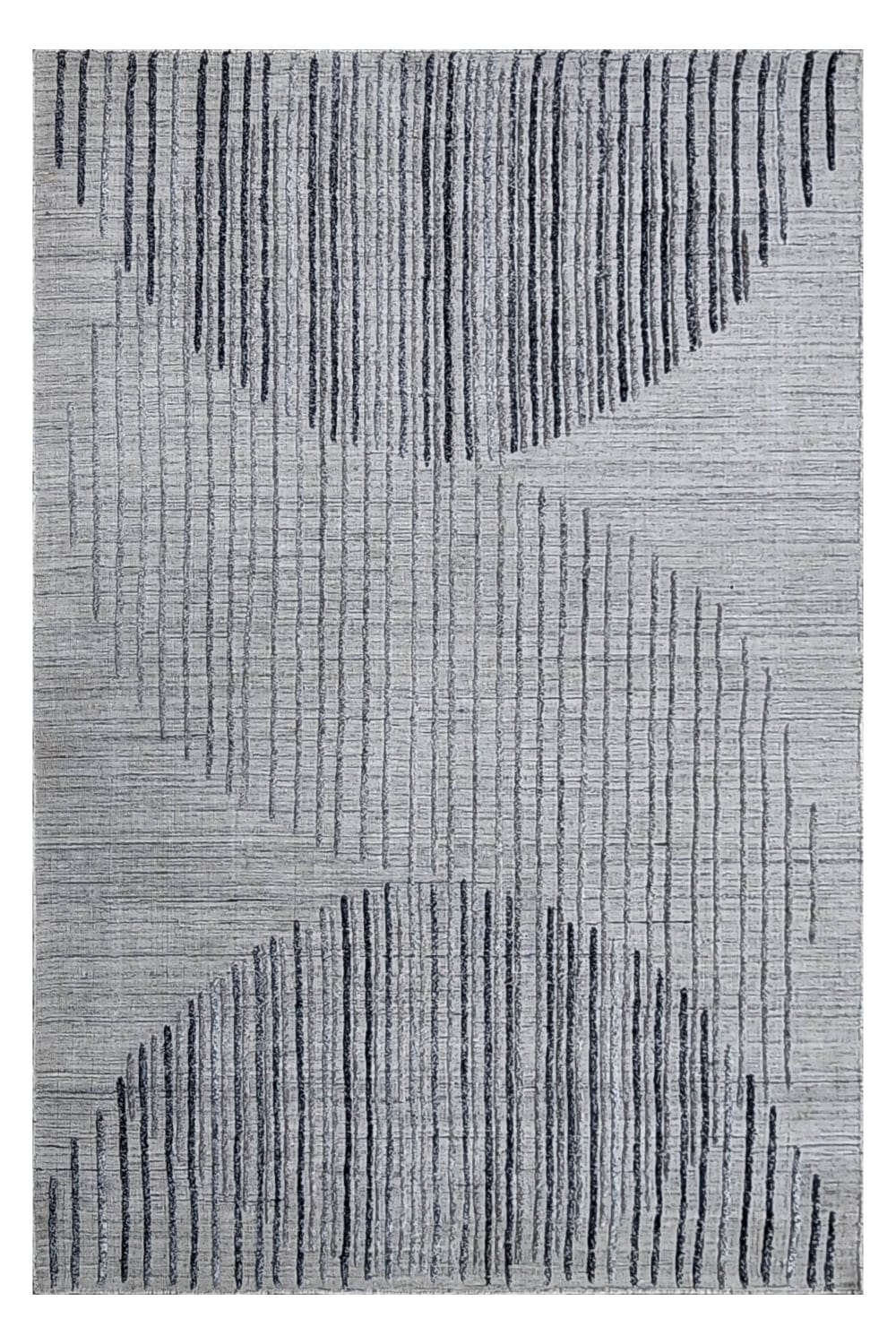 Swirlstone grey flat wave area rug