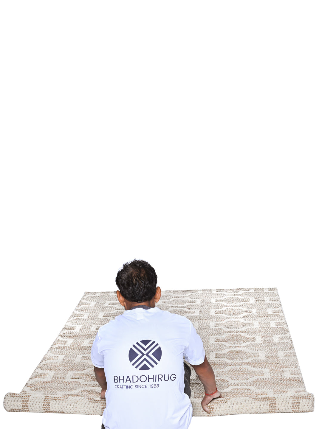 Sahad Pattern Hand Woven Jute Rug
