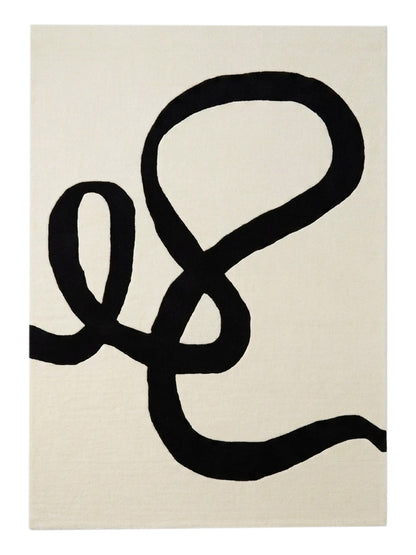 Bisa Black NZ Wool Hand Tufted Rug