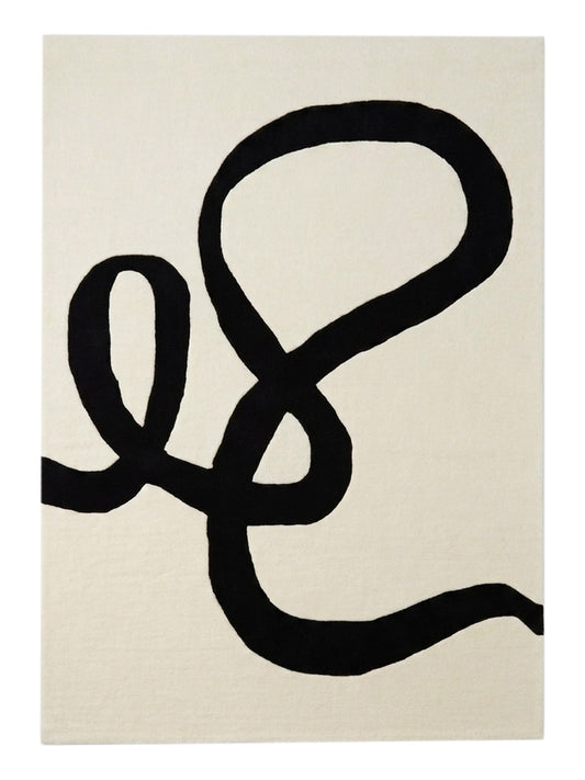 Bisa Black NZ Wool Hand Tufted Rug