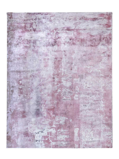 Eatsby Blush Pink Abstract Hand Tufted Viscose Rug