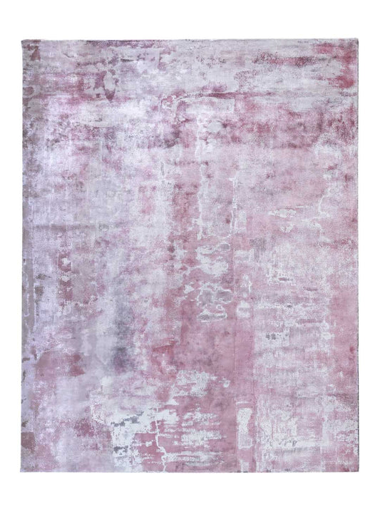 Eatsby Blush Pink Abstract Hand Tufted Viscose Rug