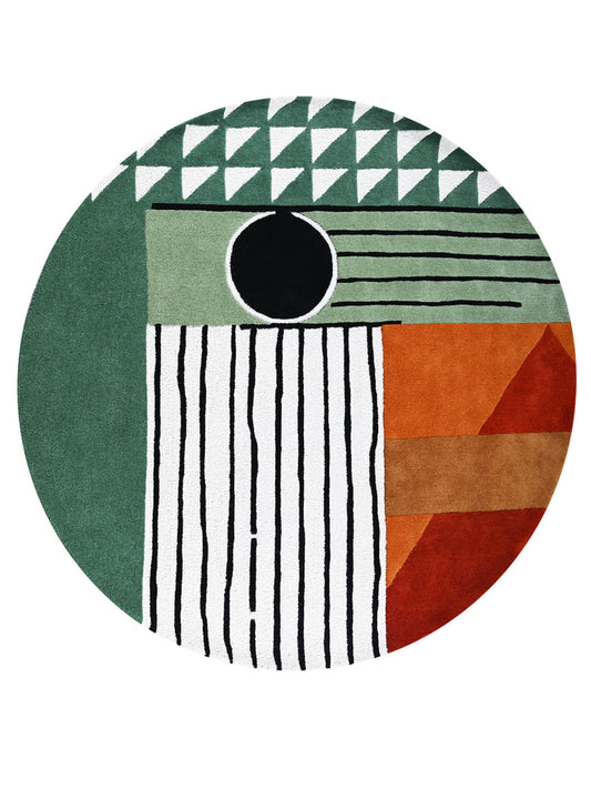 Miid Hand Tufted Round Wool Rug