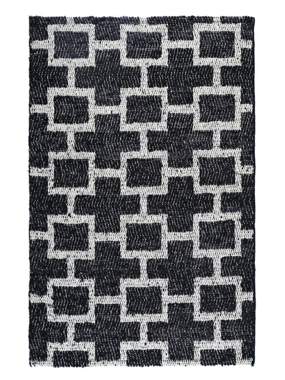 Huula Black Hand Woven Jute Rug