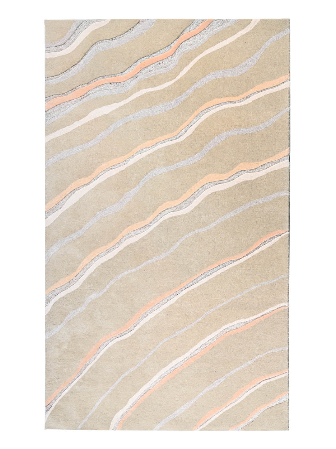 Ochre Line Hand Tufted Wool Rug