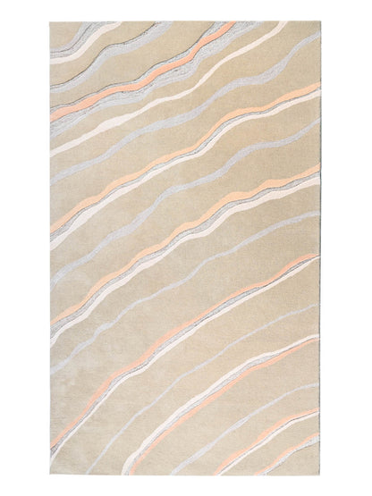 Ochre Line Hand Tufted Wool Rug