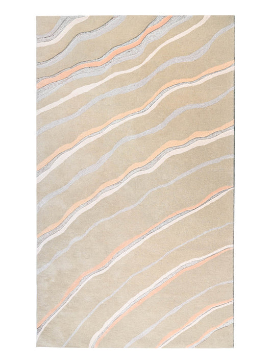 Ochre Line Hand Tufted Wool Rug