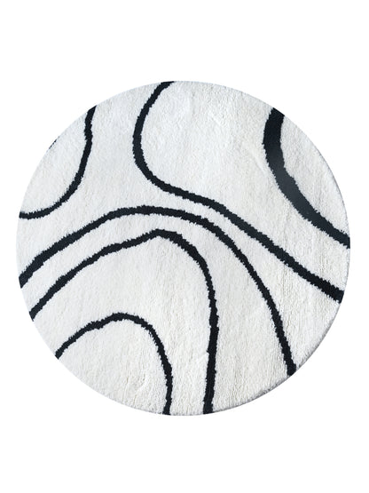 Brume Hand Knotted Round Wool Rug