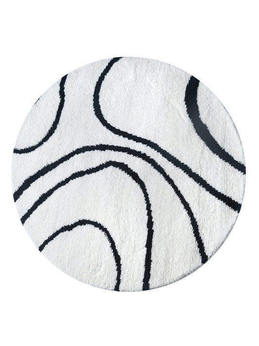 Brume Hand Knotted Round Wool Rug