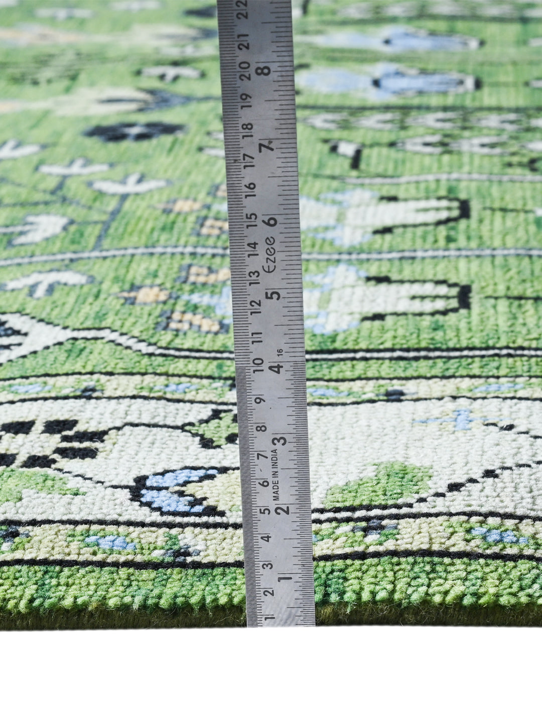 Garden Green Hand Knotted Wool Rug