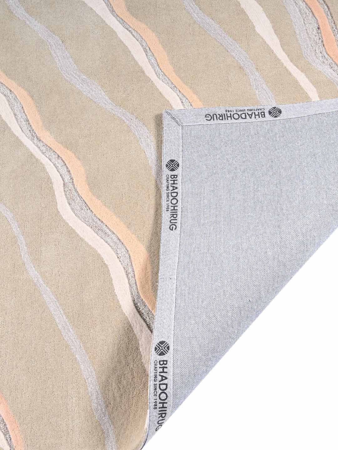 Ochre Line Hand Tufted Wool Rug