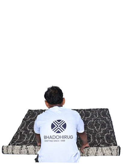 Biko Black Hand Woven Jute Rug