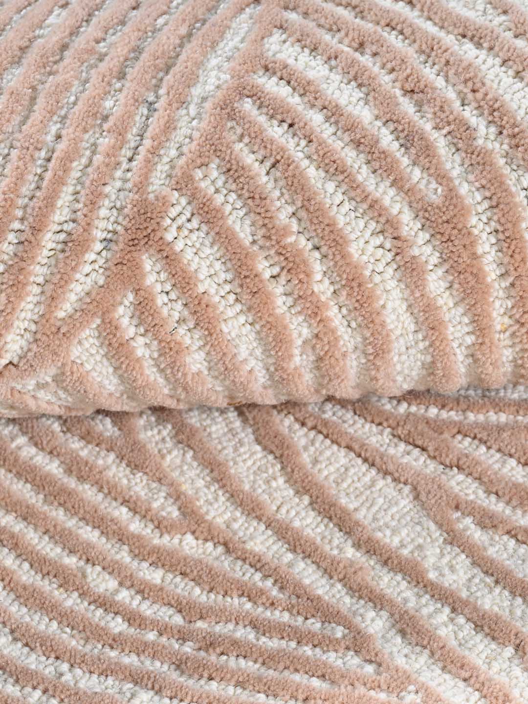 Hi-Low Hand Tufted Shaped Wool Rug
