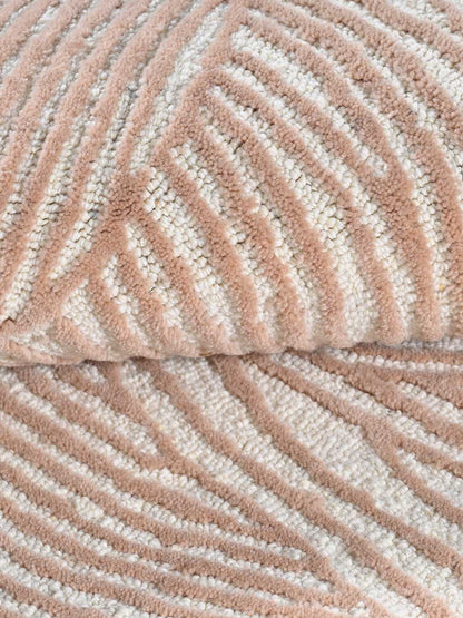 Hi-Low Hand Tufted Shaped Wool Rug