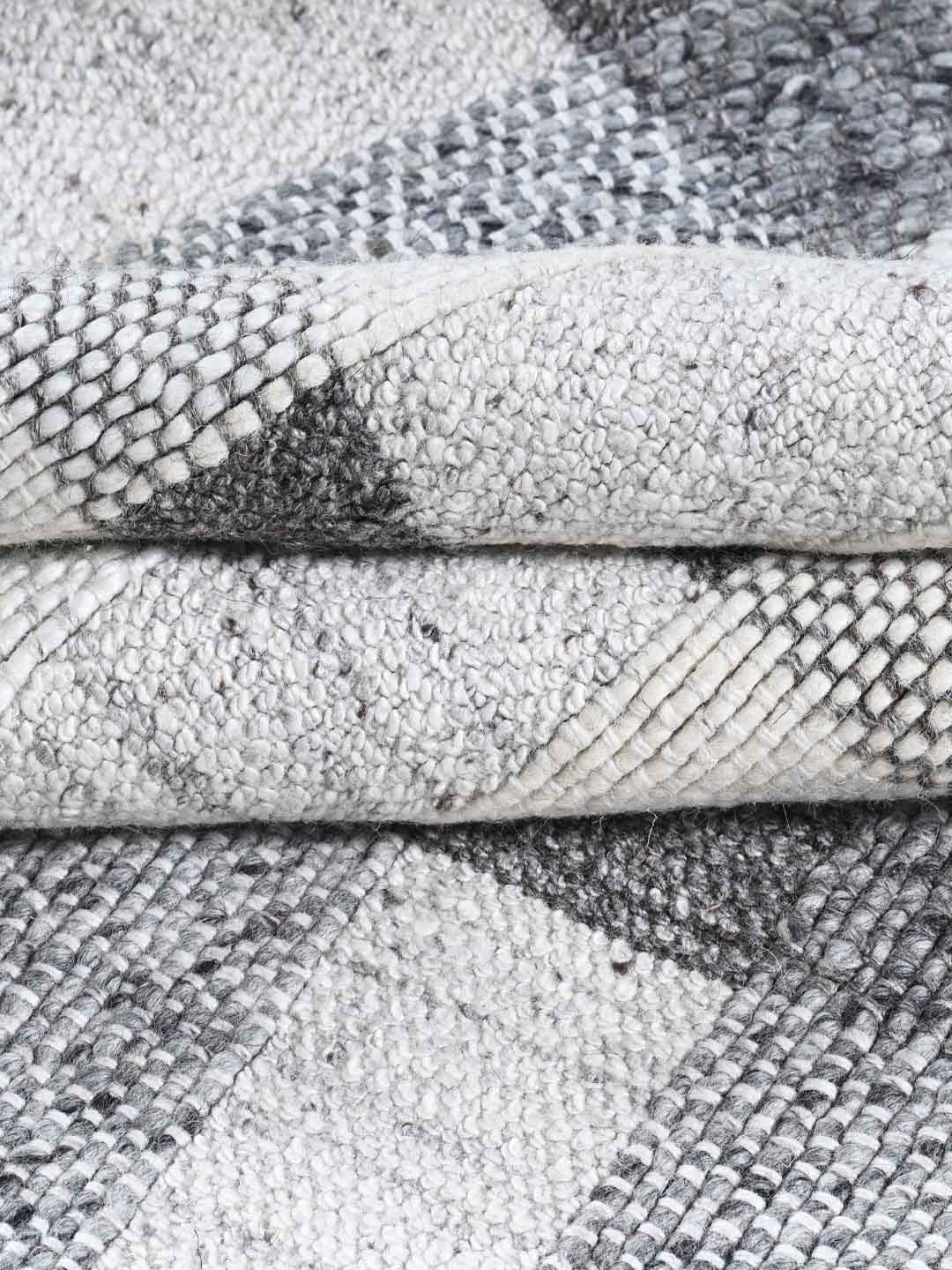 Floring Grey Handloom Wool Rug