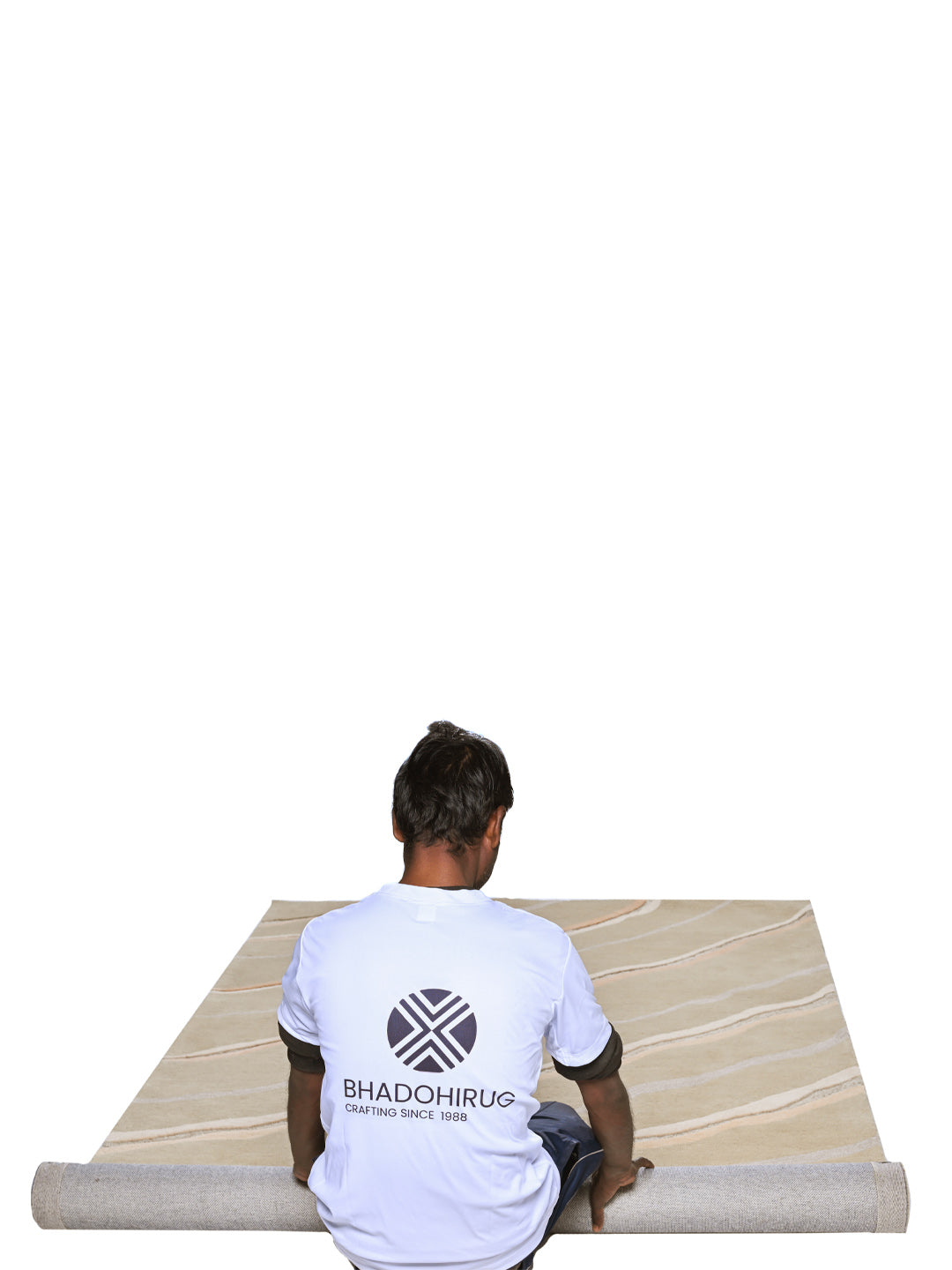 Ochre Line Hand Tufted Wool Rug