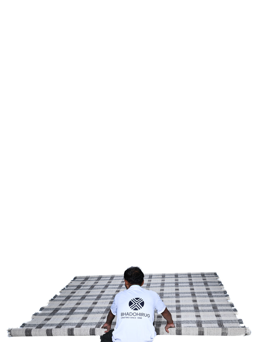 Floring Grey Handloom Wool Rug