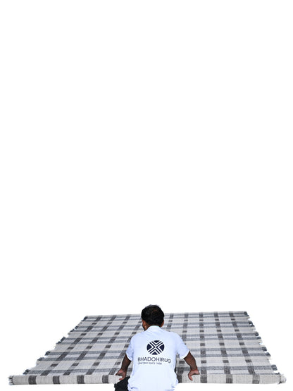 Floring Grey Handloom Wool Rug