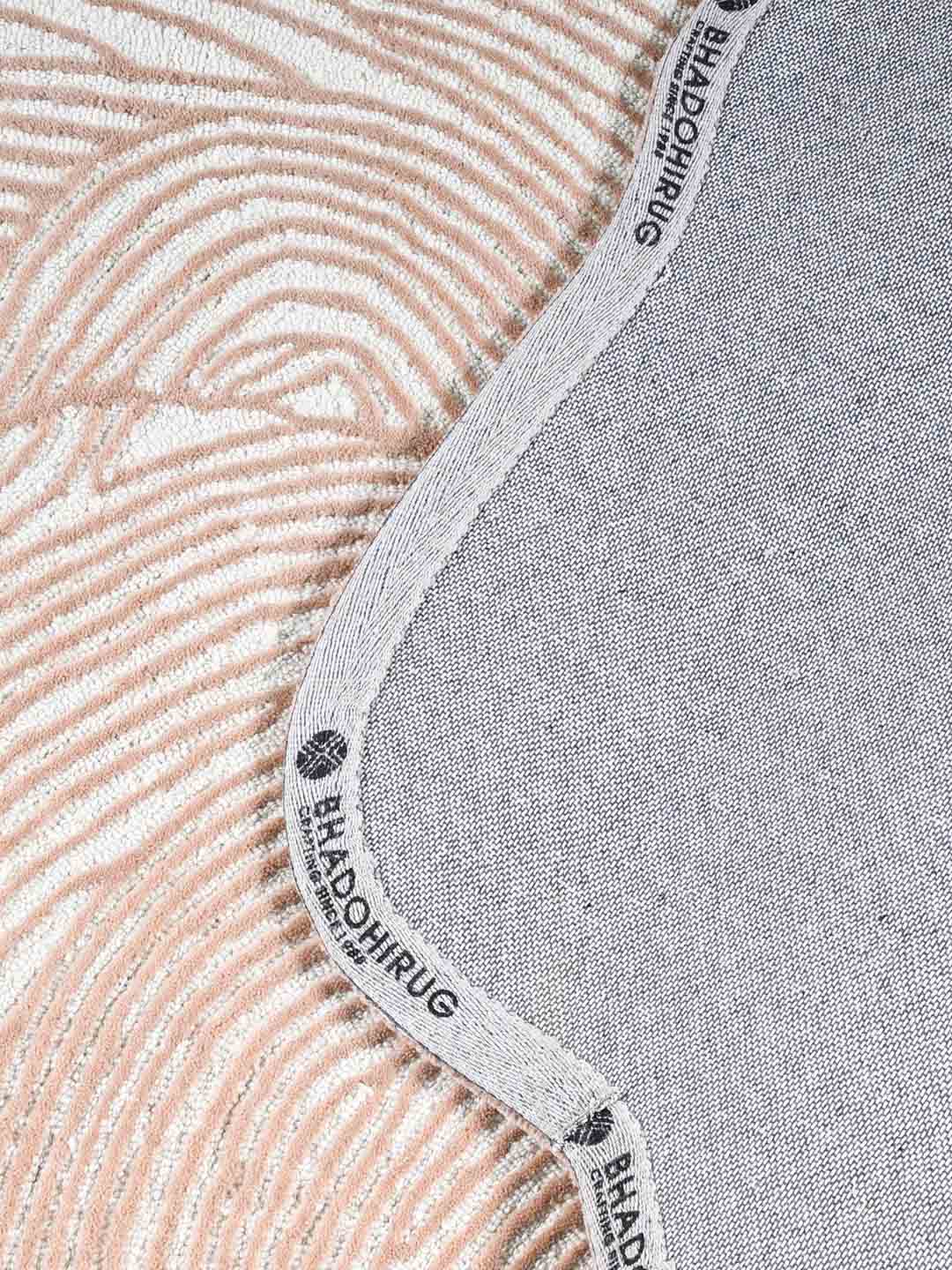 Hi-Low Hand Tufted Shaped Wool Rug
