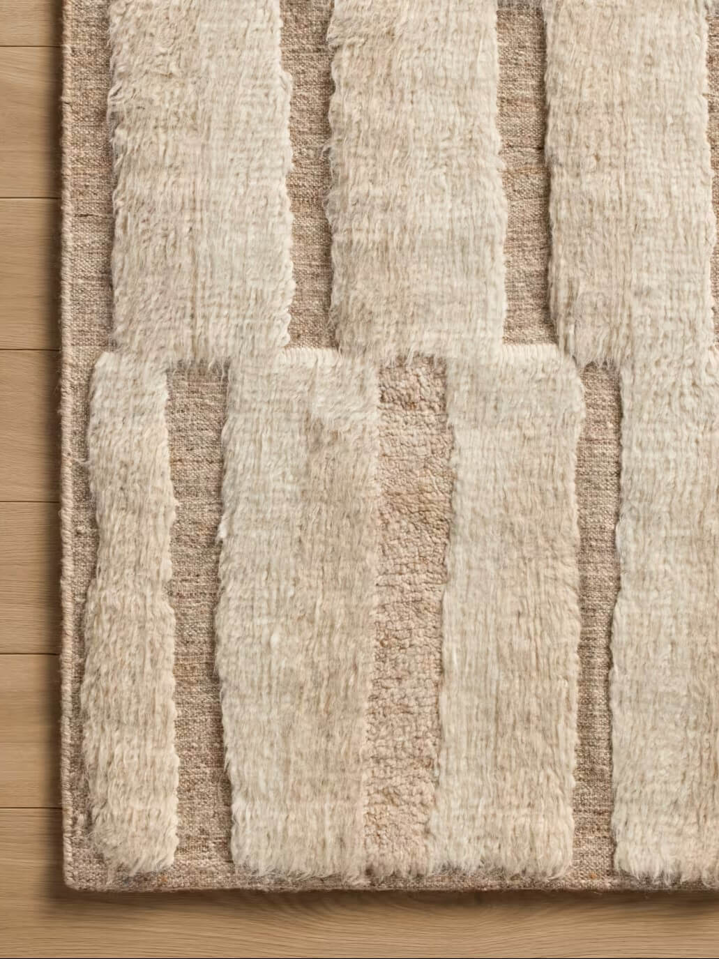 knotted wool rug close up