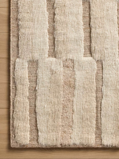 knotted wool rug close up