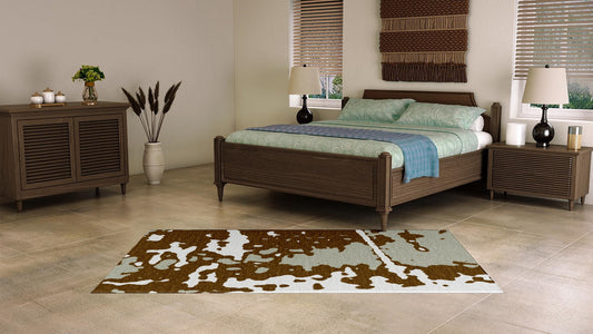 bhadohi hand-tufted wool rug for bedroom