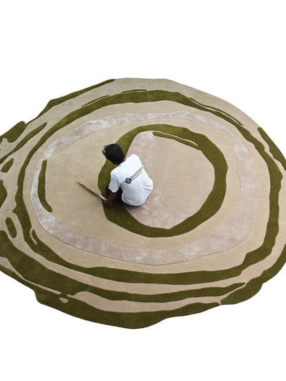 large hadn tufted wool area rug by bhadohirug