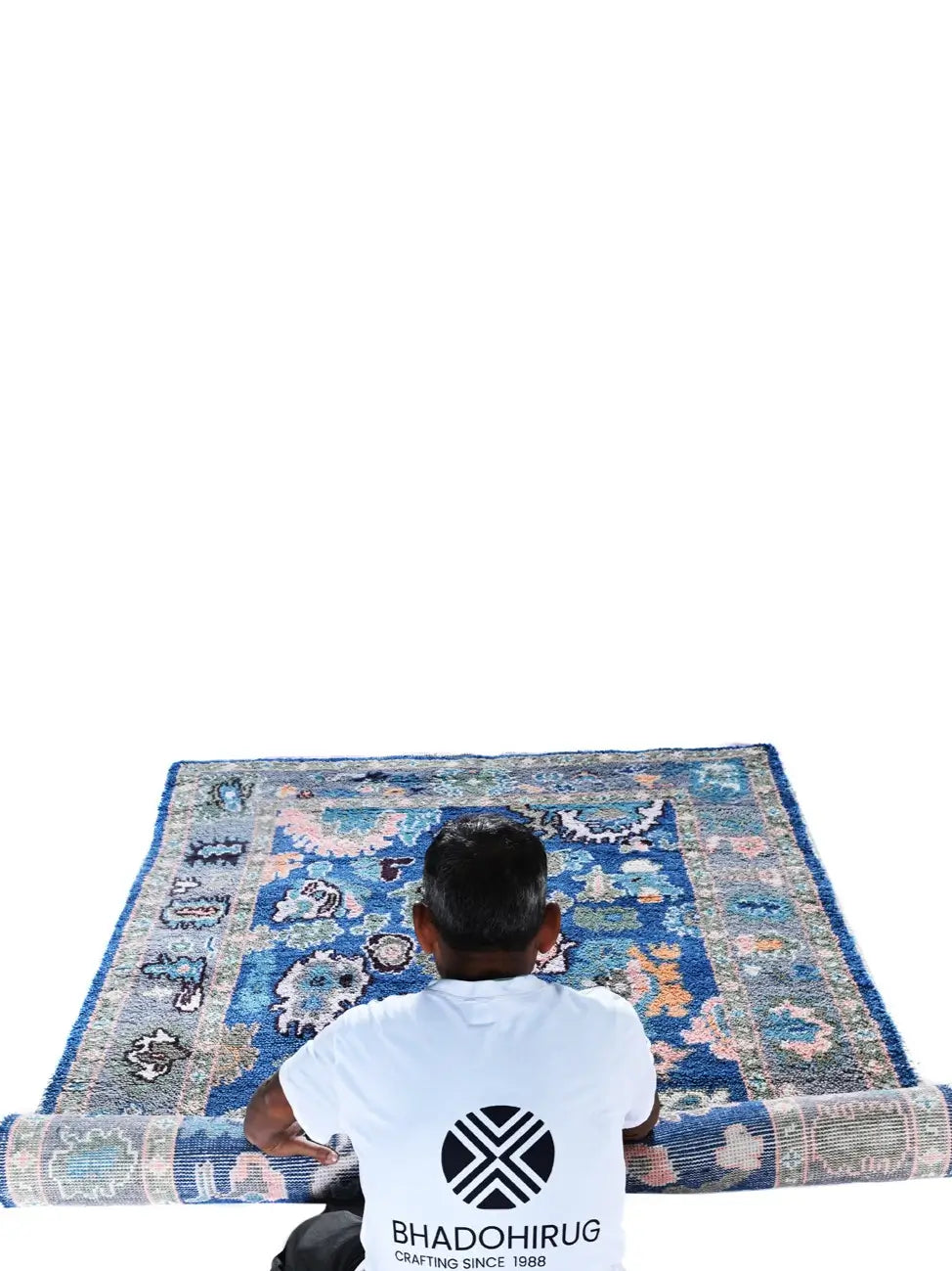 bhadohi hand knotted carpet