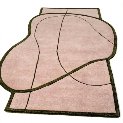 Treand Hand Tufted Indian Wool Shaped Rug