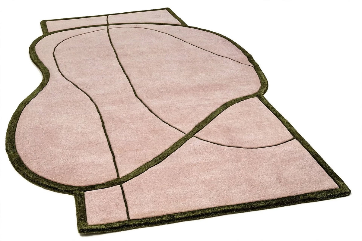 Treand Hand Tufted Indian Wool Shaped Rug