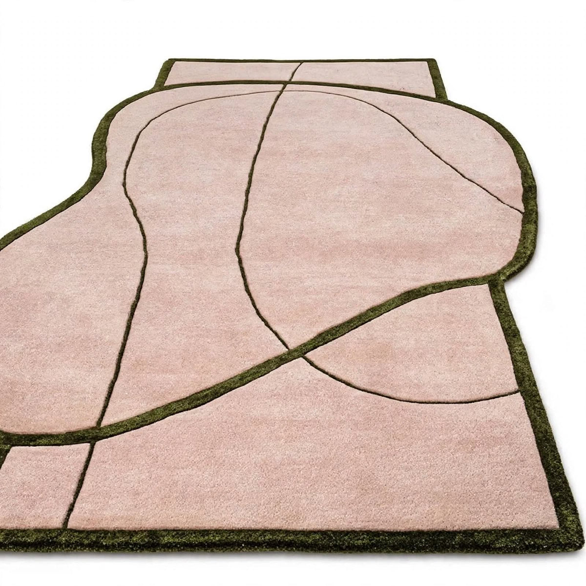 Treand Hand Tufted Indian Wool Shaped Rug