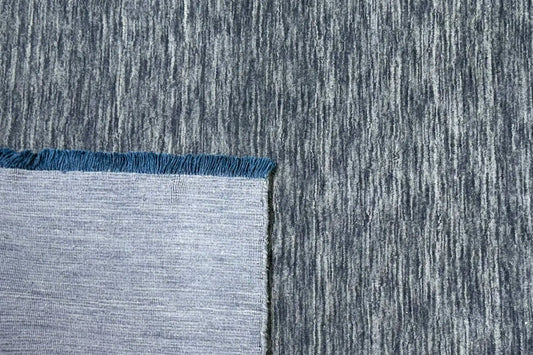 grey handloom area rug back