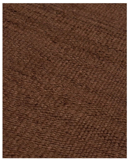 woven jute rug close up