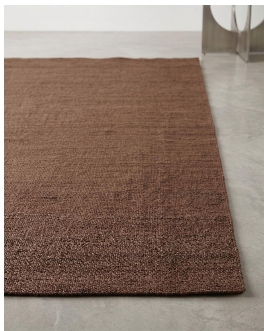 solid brown jure area rug