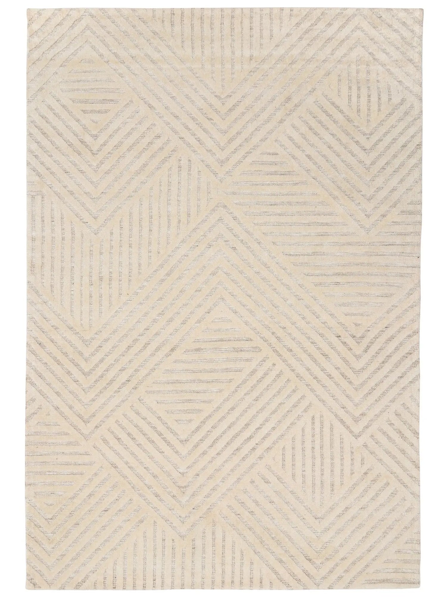 hand tufted area rug with geometric pattern for modern living areas