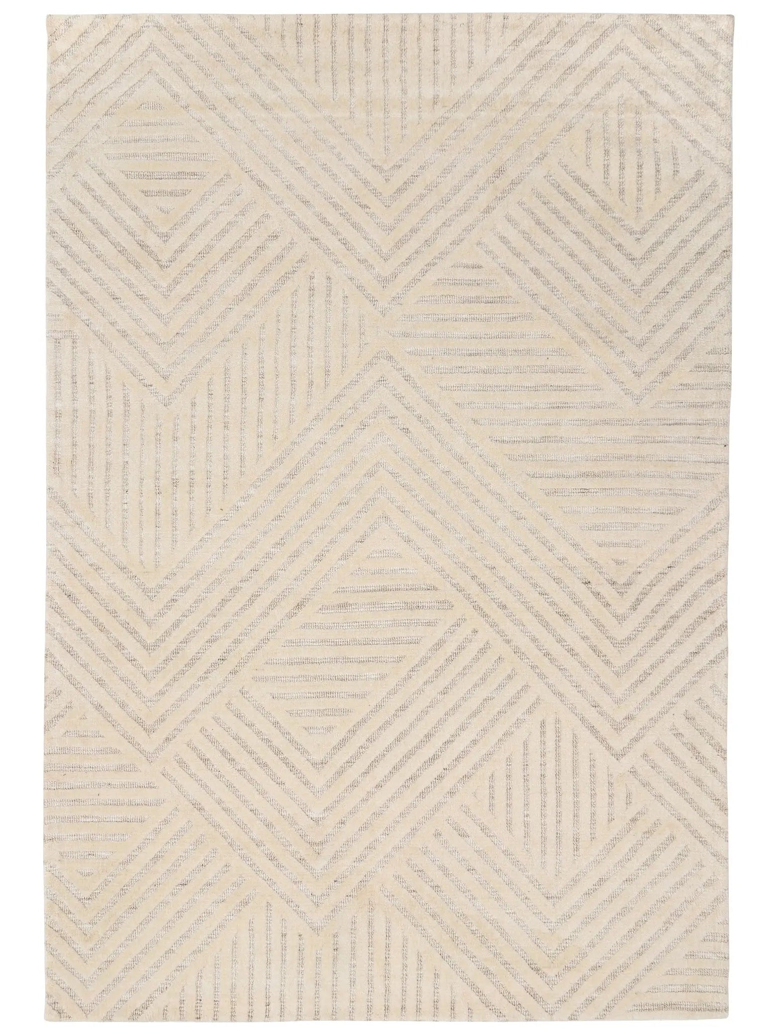 hand tufted area rug with geometric pattern for modern living areas