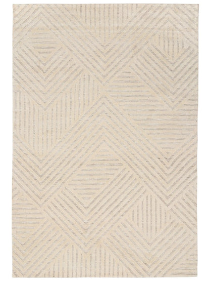 hand tufted area rug with geometric pattern for modern living areas