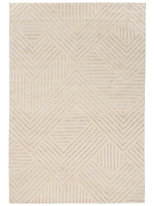 hand tufted area rug with geometric pattern for modern living areas