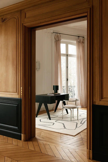 wool rug in modern interior