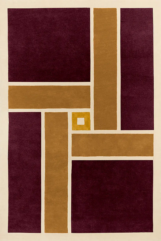 modern geometric pattern tufted wool rug