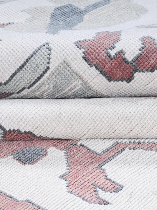 Close-up of a textured wool rug