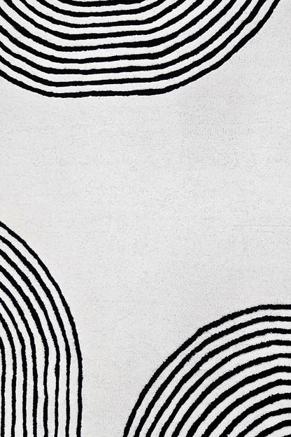 close view of tufted wool rug