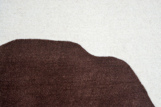 close view of hand tufted modern wool carpet