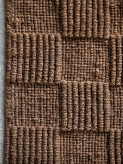 handloom wool rug corner