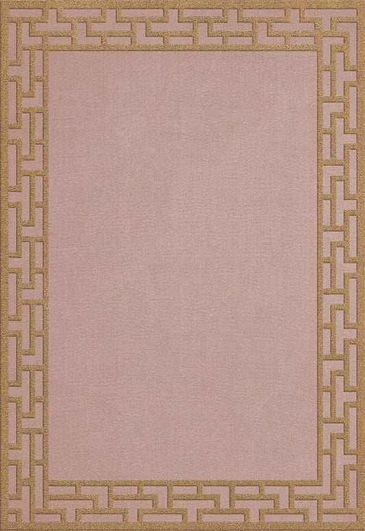 hemma wool rug with sleek border design