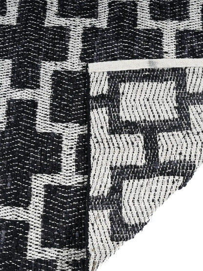 back side of a hand woven rug