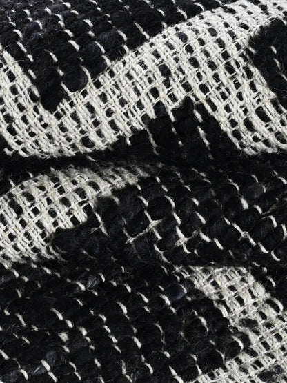 closeup of hand woven jute rug