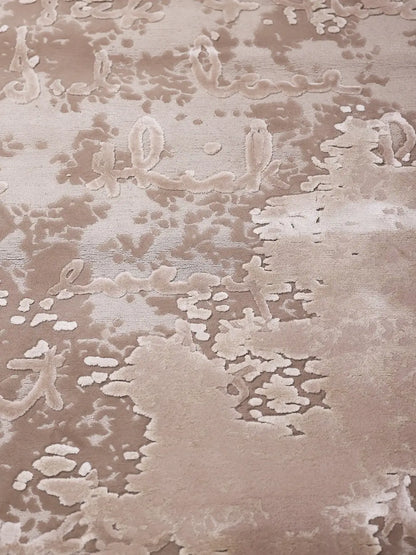 abstarct hand tufted wool carpet close up